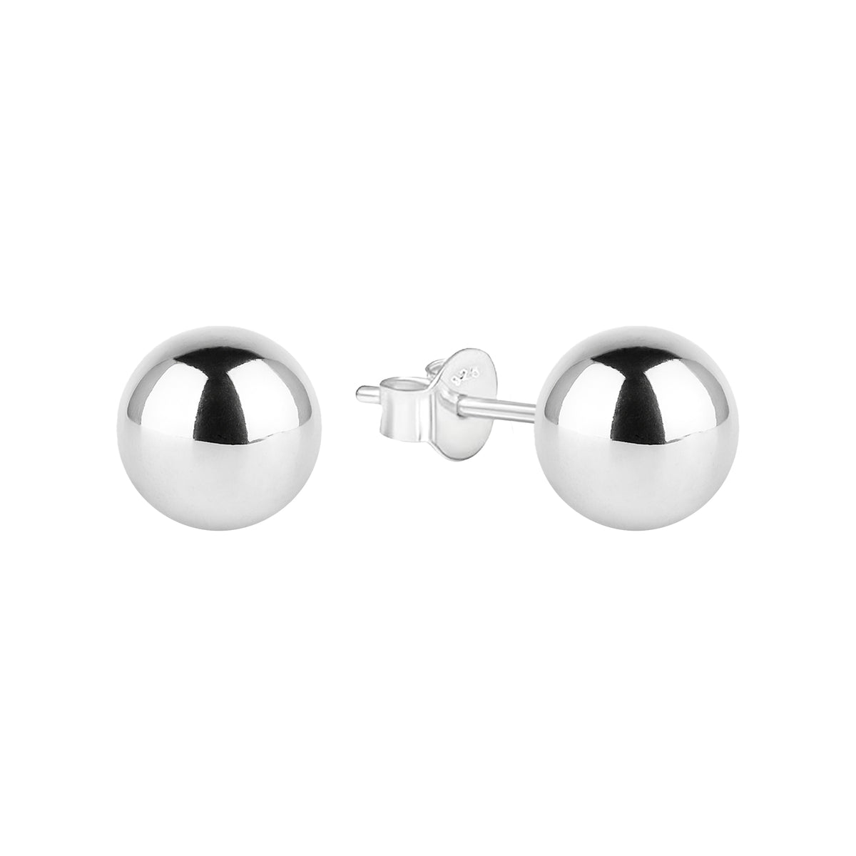 Silver Ball Stud Earring
