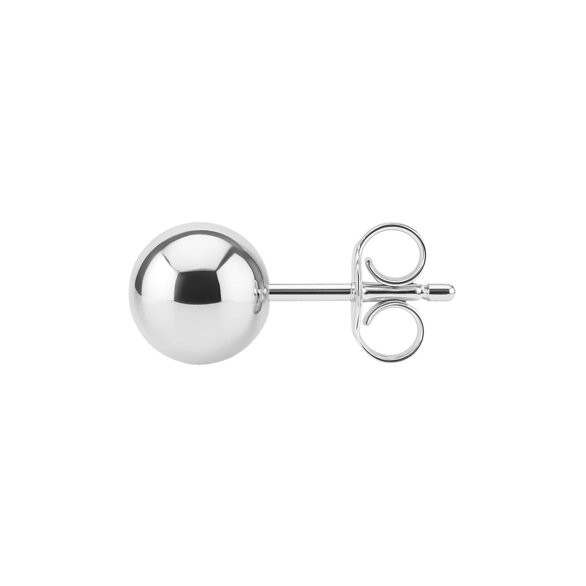 Silver Ball Stud Earring