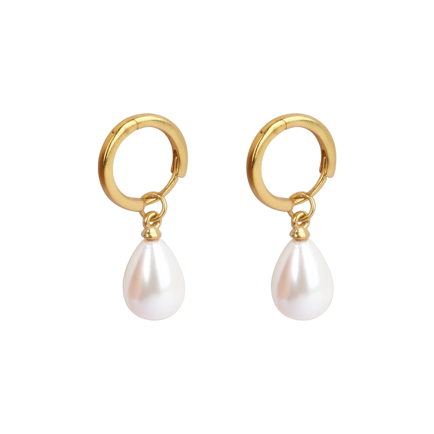 Silver Angel Pearl Drop Bali Earring