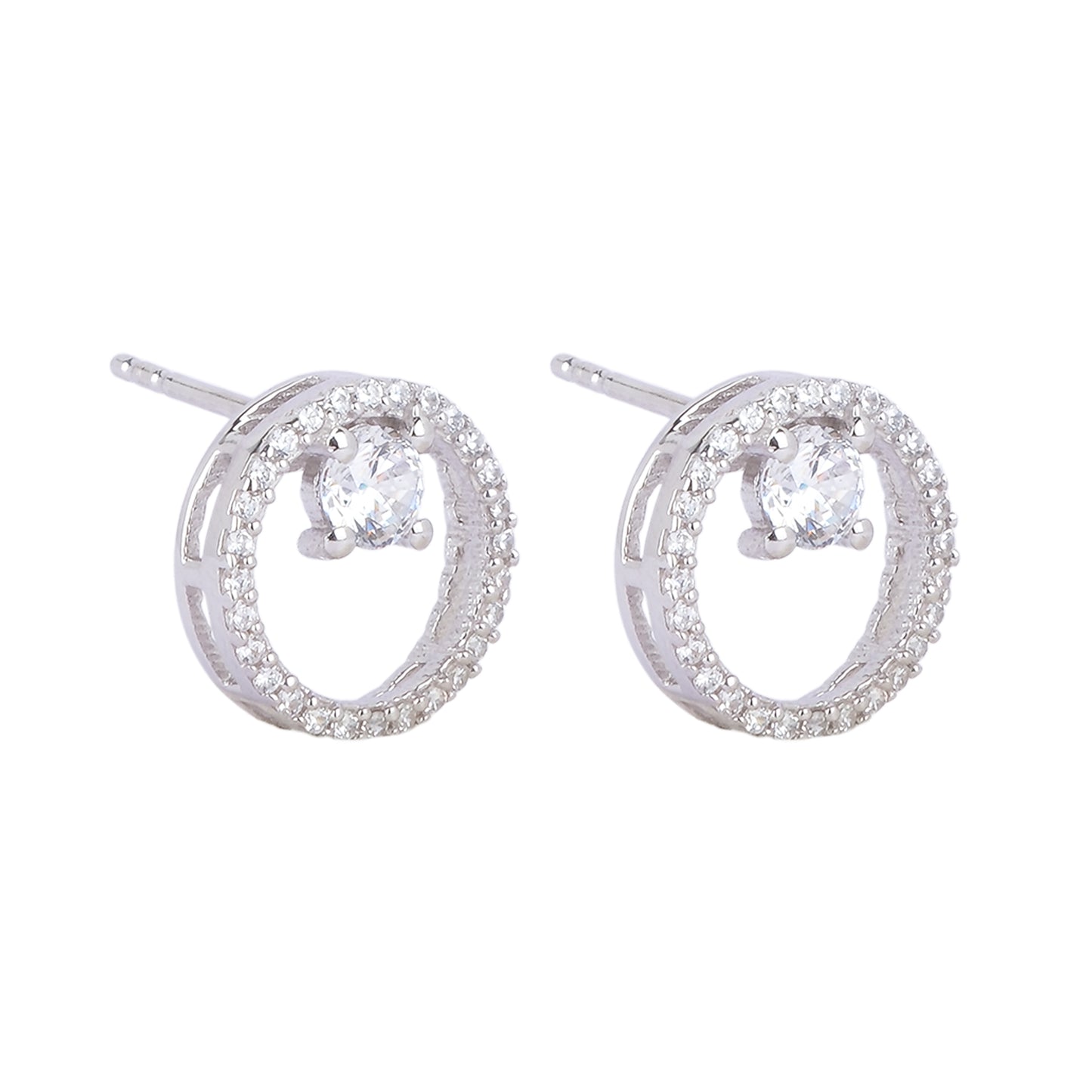 Silver Circle of Shagun Stud Earring