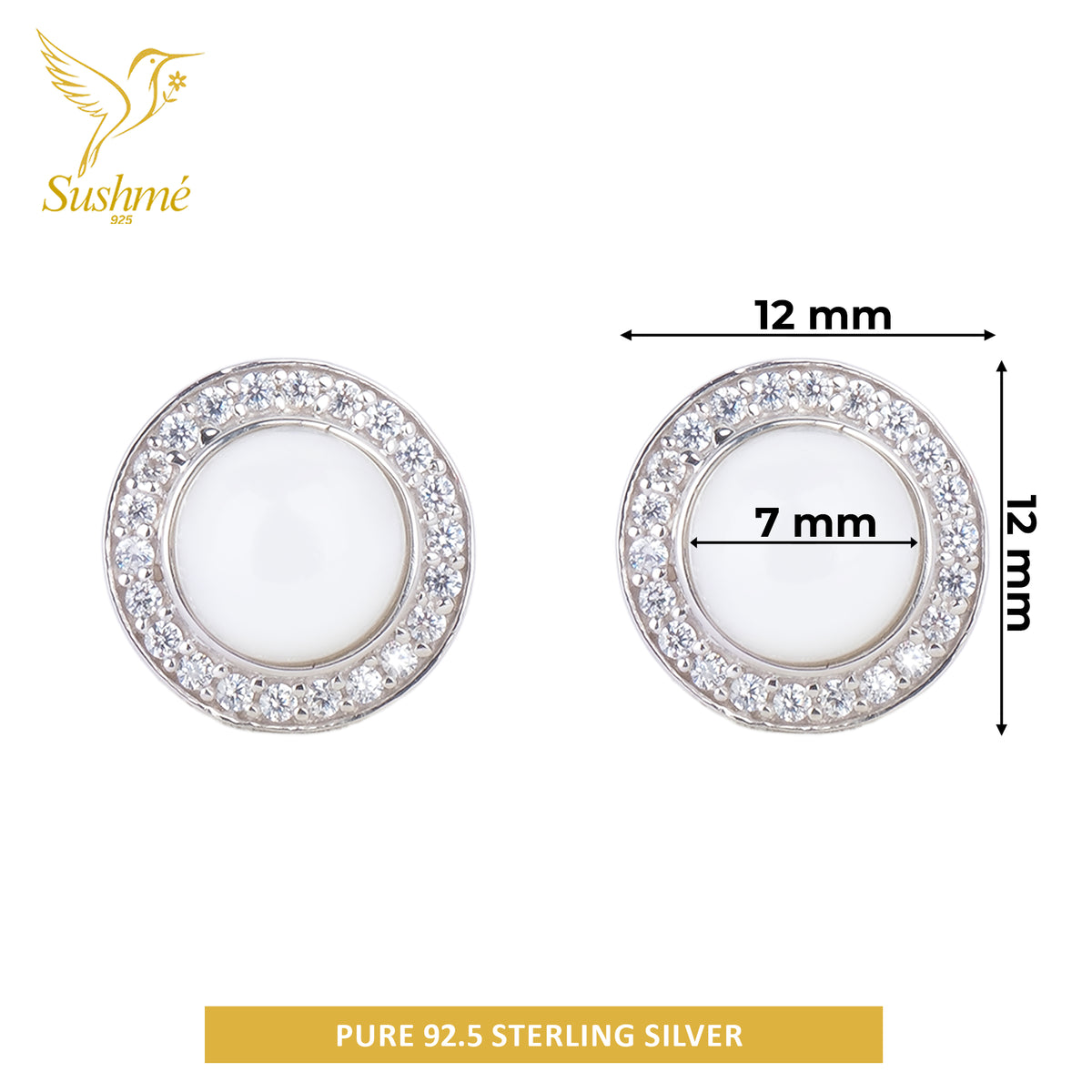 Silver Neha Noor Pearl Stud Earring