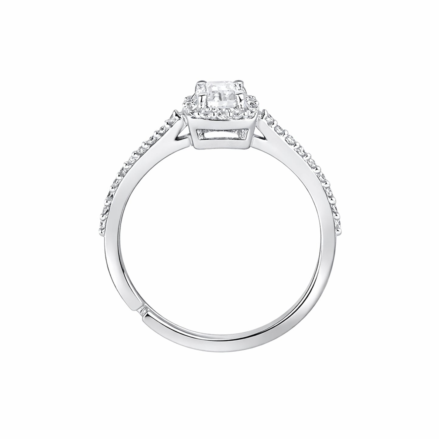 Silver Celeste Solitaire Ring