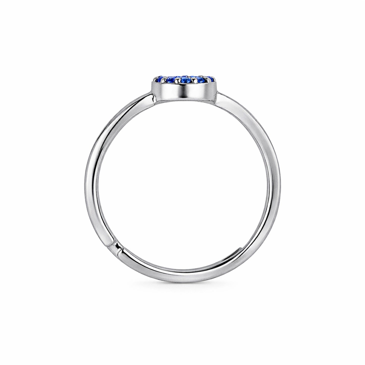 Silver Evil Eye Charm Ring