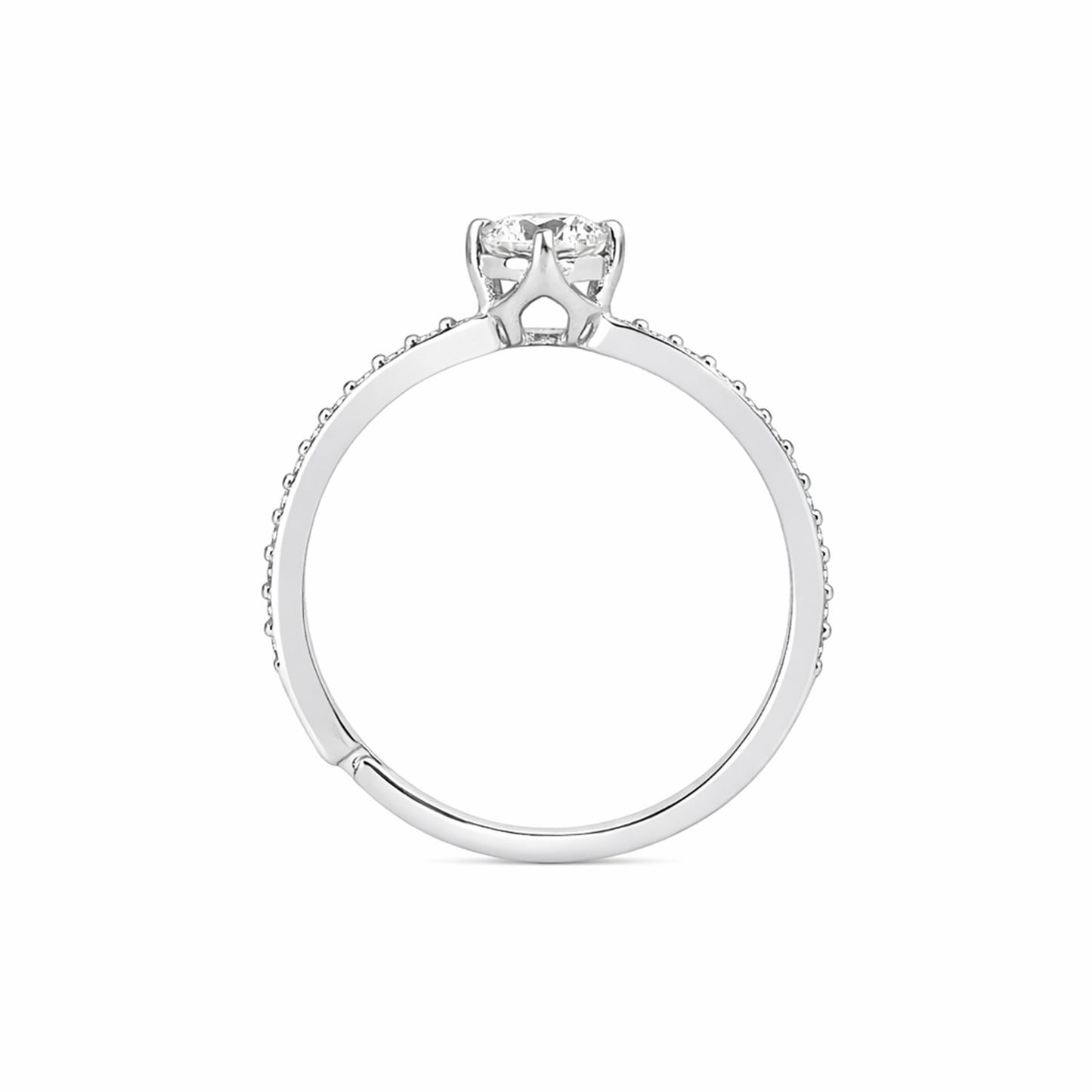 Silver Sparkle Solitaire Ring