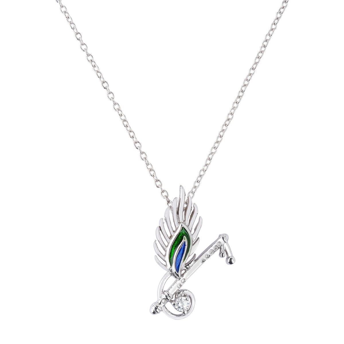 Silver Kanha Morpankh Necklace