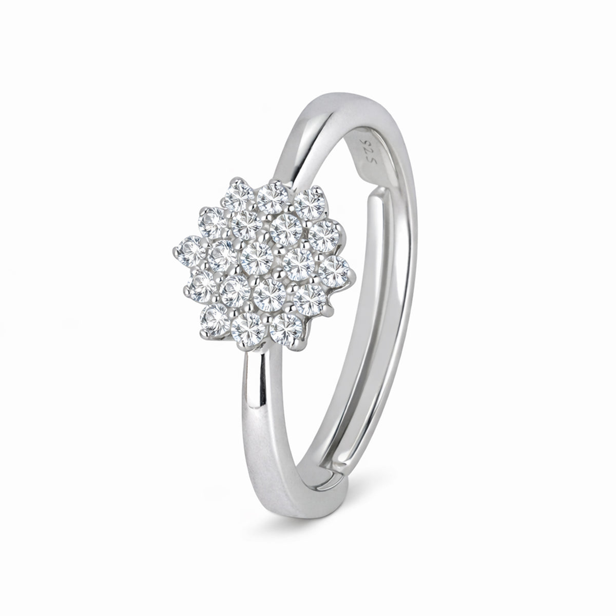 Silver Twinkle Cluster Ring