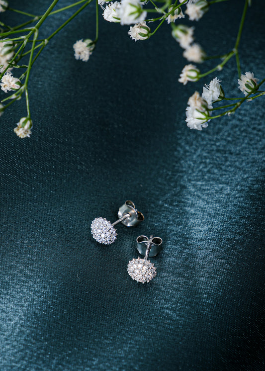 Silver Alka Aura Stud Earring