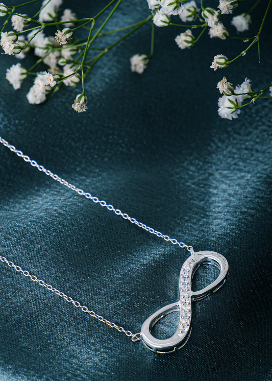 Silver Infinity Pendant Necklace