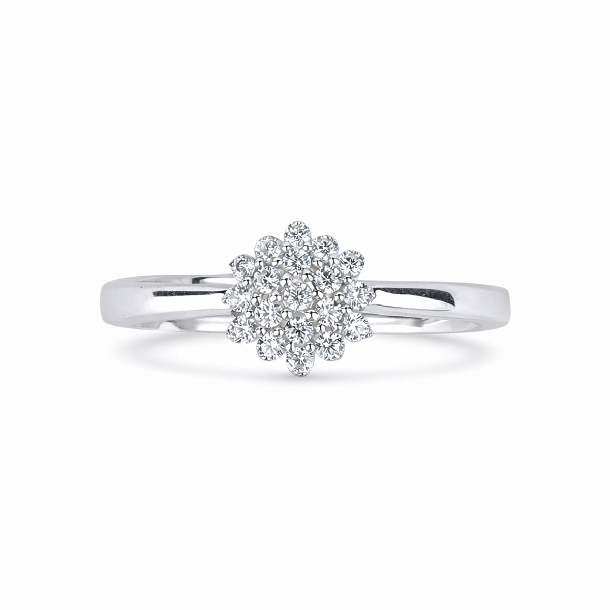 Silver Twinkle Cluster Ring