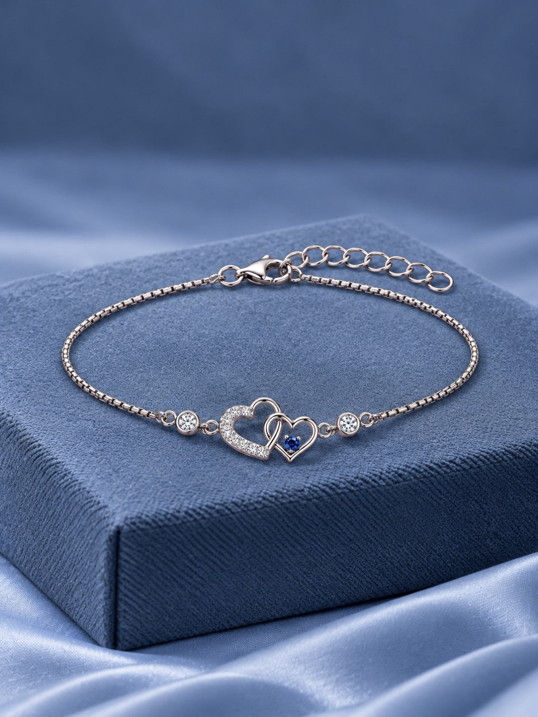Twin Heart Chain Bracelet