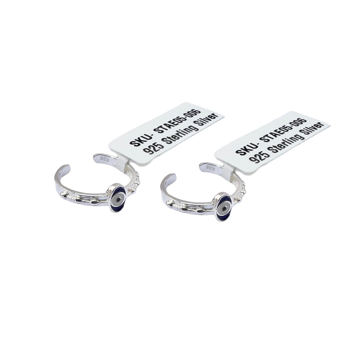 Silver Evil Eye Enamel Toe Ring