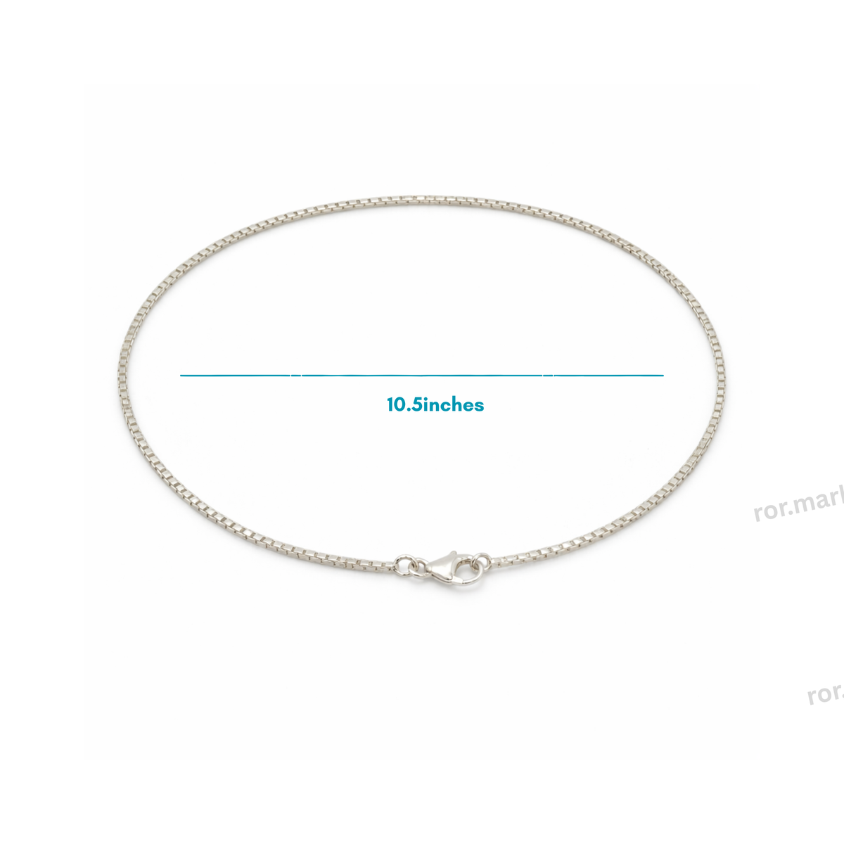 Silver Box Chain Anklet