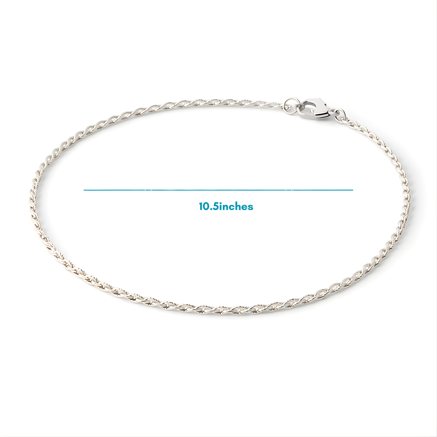 Silver Twisted Chain Anklet