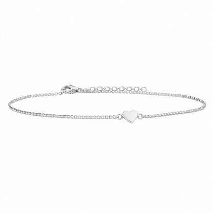 Silver Heart Shape Anklet