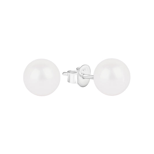 Silver Pearl Stud Earring
