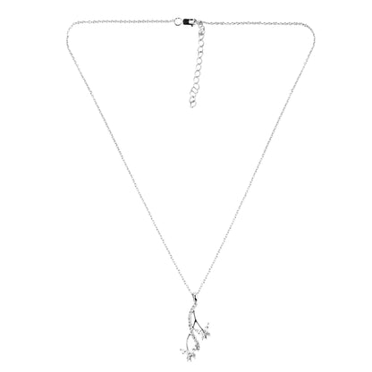 Silver Nature Leafy Pendant Necklace