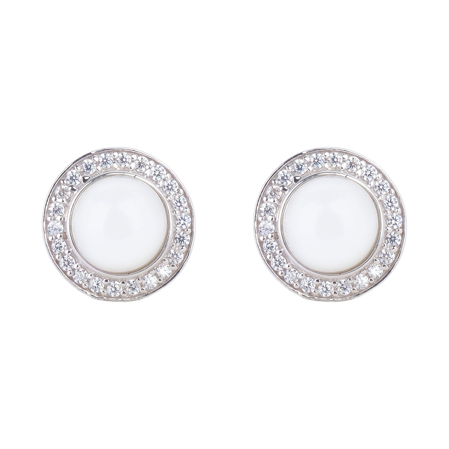 Silver Neha Noor Pearl Stud Earring