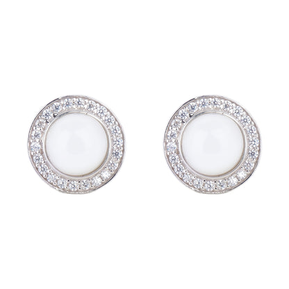 Silver Neha Noor Pearl Stud Earring