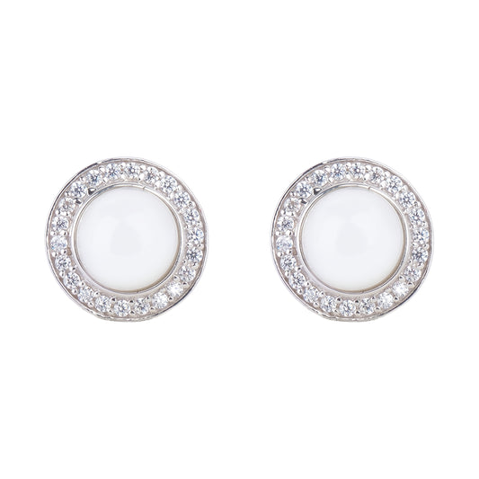 Silver Neha Noor Pearl Stud Earring