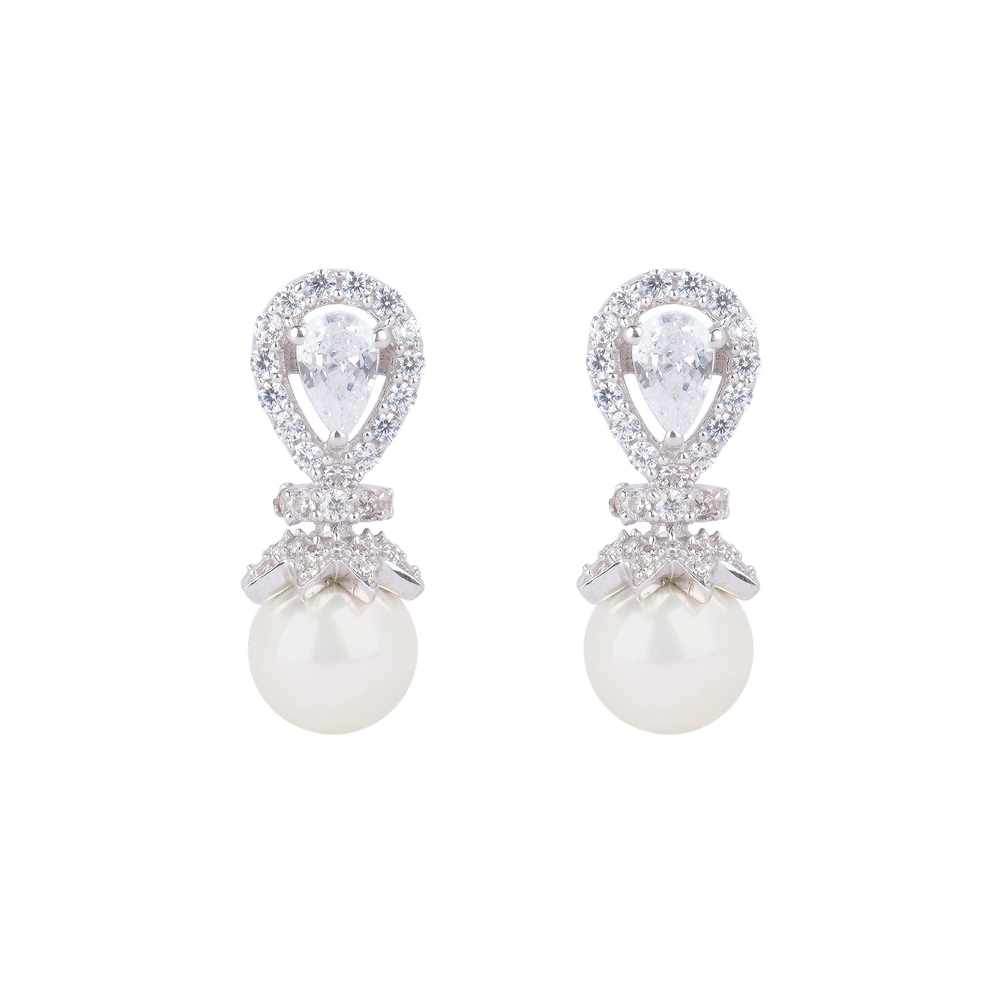 Silver Dew Dazzle Drop Earring