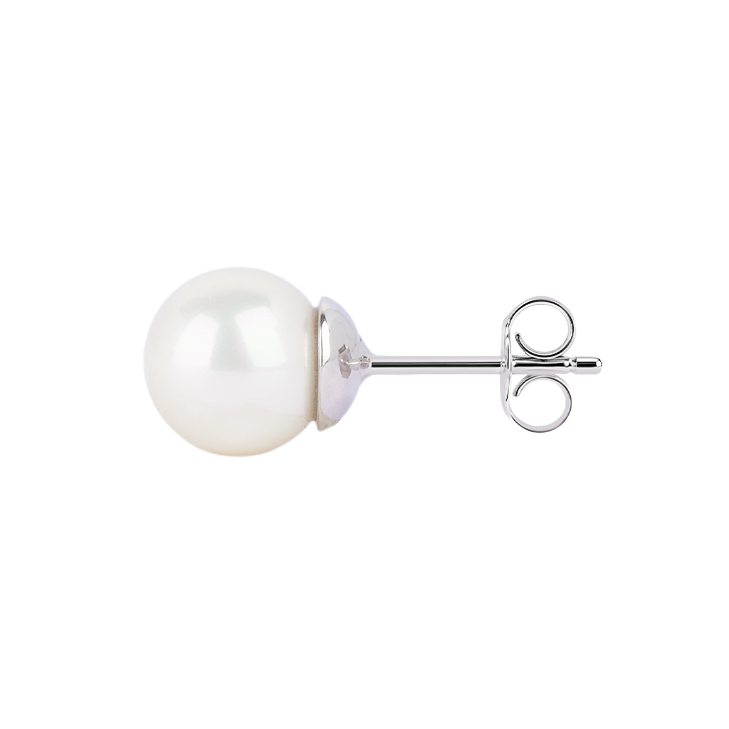Silver Pearl Stud Earring