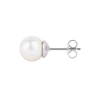 Silver Pearl Stud Earring