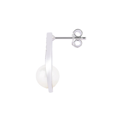 Silver Gamya Pearl Drop Earring