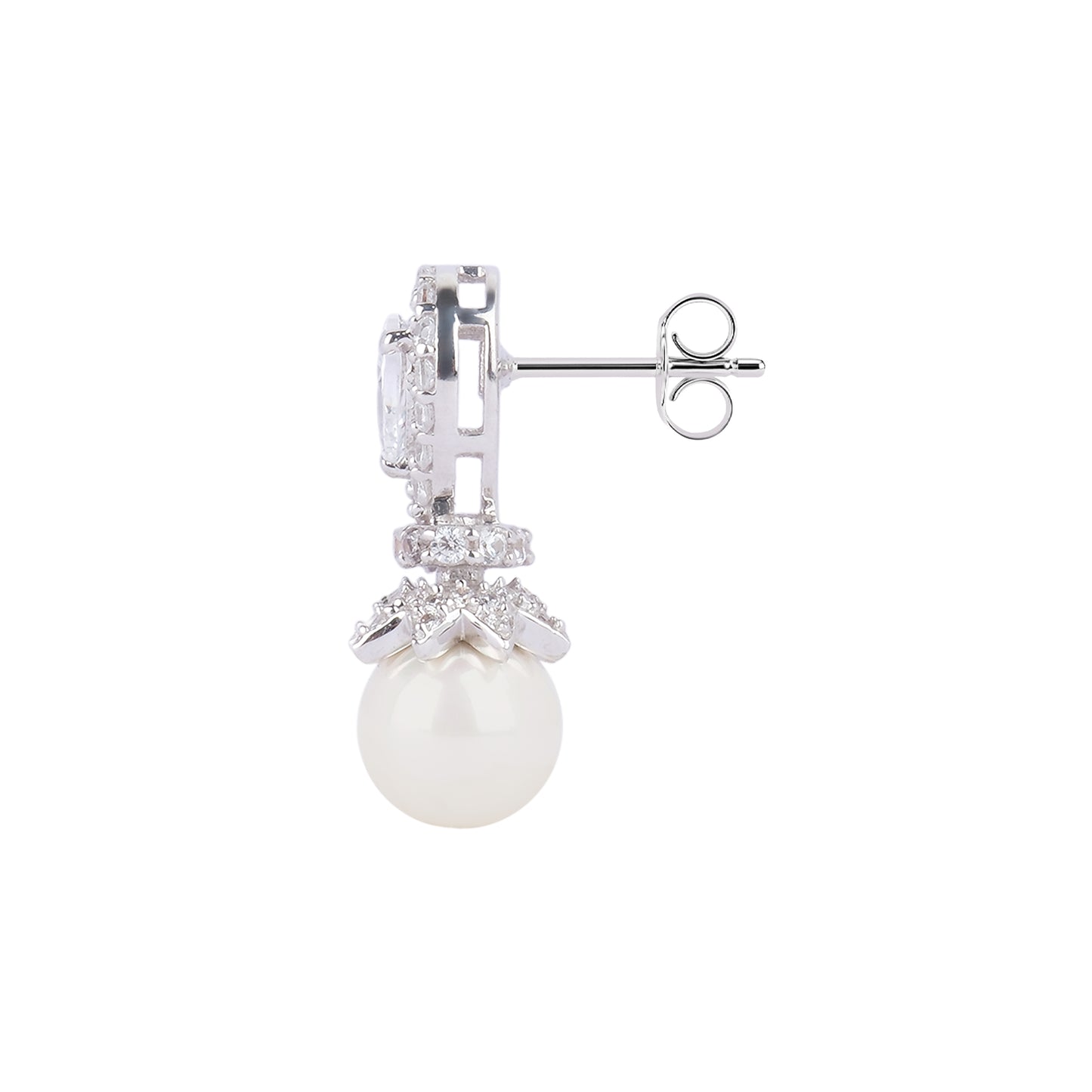 Silver Dew Dazzle Drop Earring