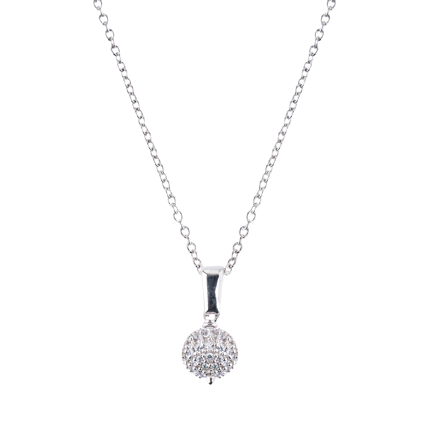 Silver Bling Ball Necklace