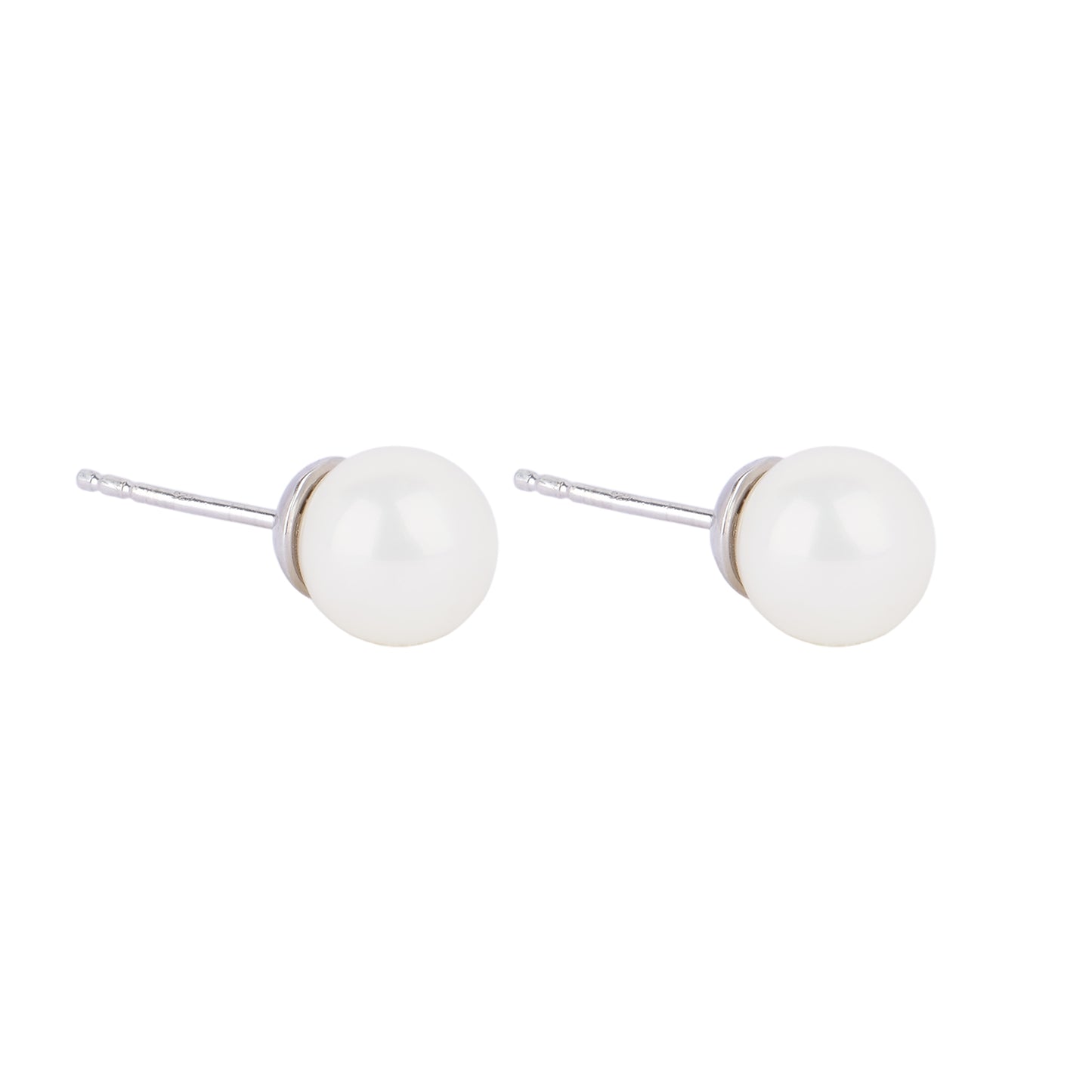 Silver Pearl Stud Earring