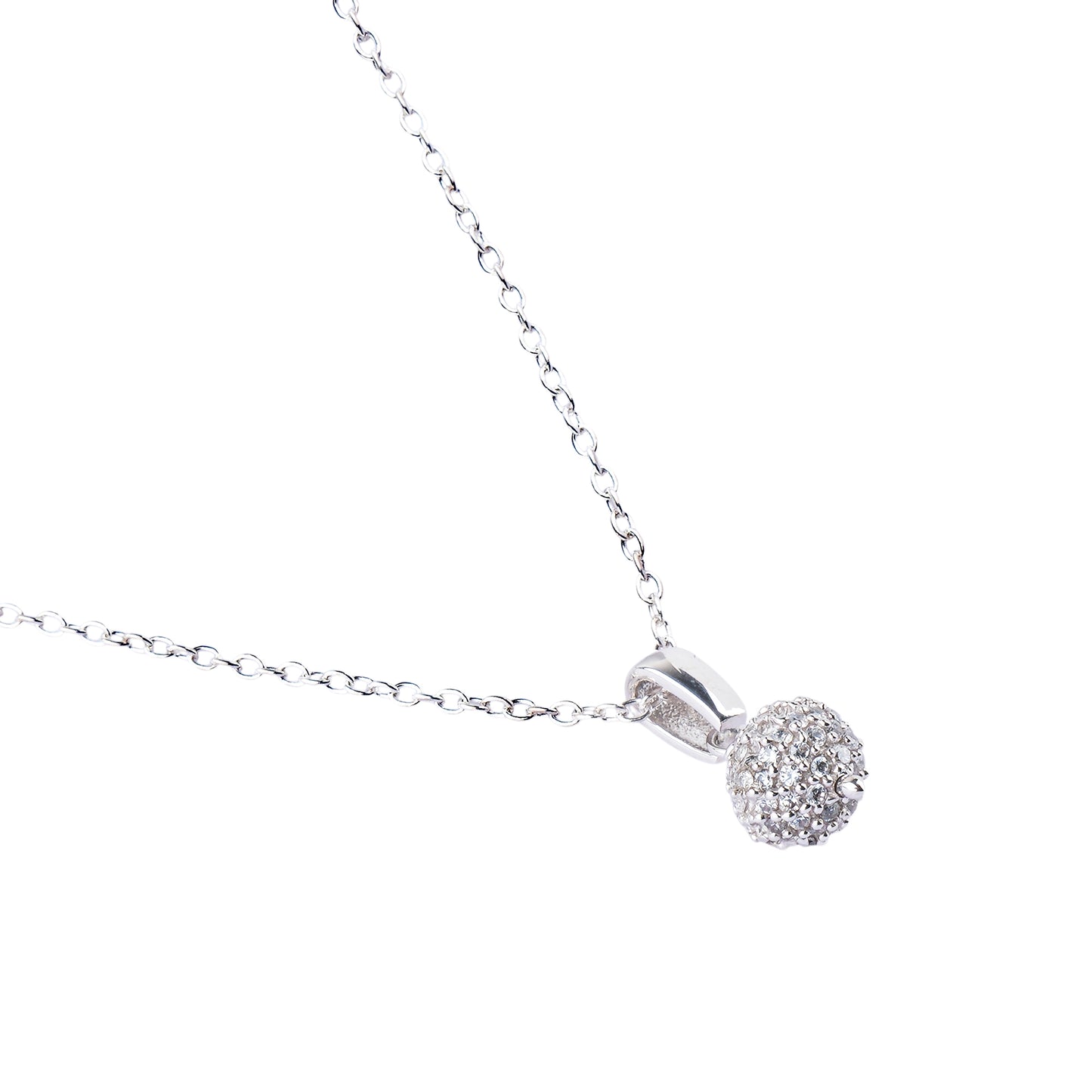 Silver Bling Ball Necklace