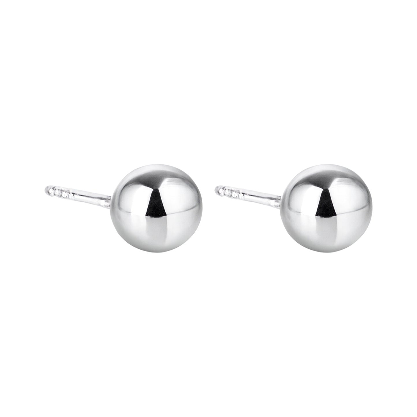 Silver Ball Stud Earring