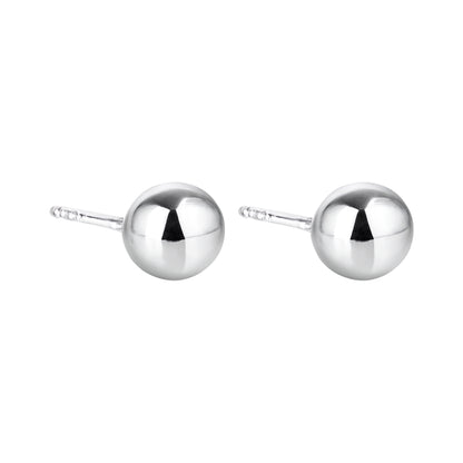 Silver Ball Stud Earring
