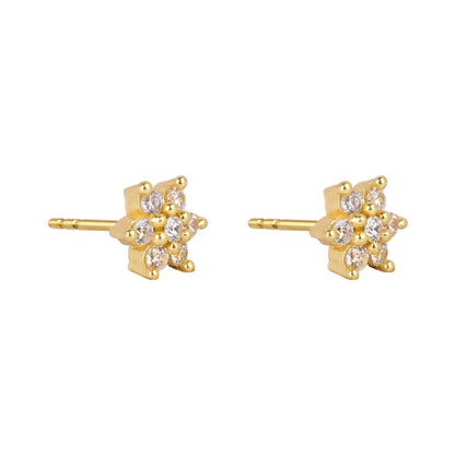 Silver Pinki Petals Stud Earring