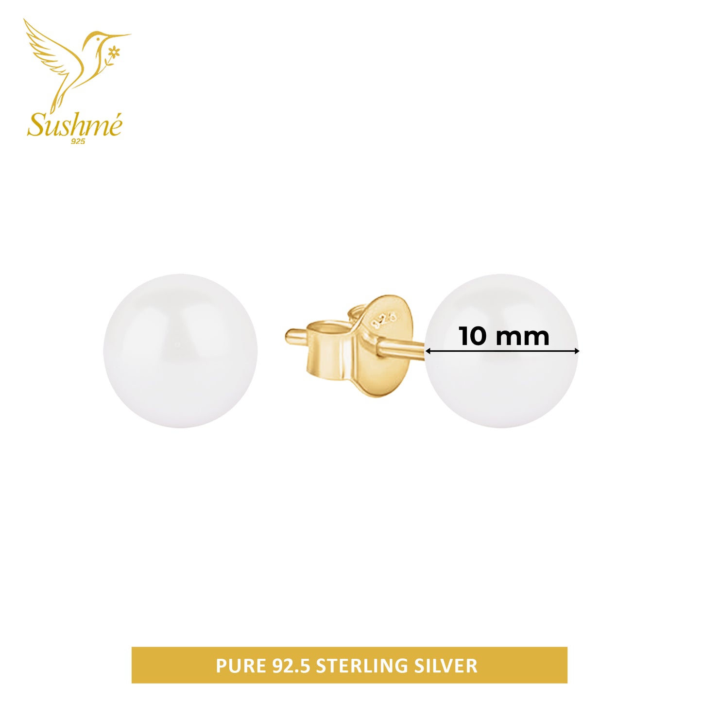 Silver Sunny Pearl Stud Earring