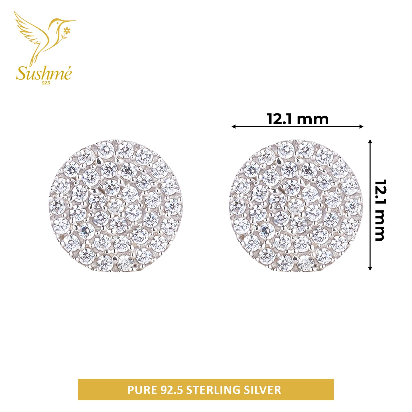 Silver Shikha Shine Stud Earring