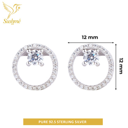 Silver Circle of Shagun Stud Earring