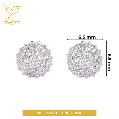 Silver Alka Aura Stud Earring