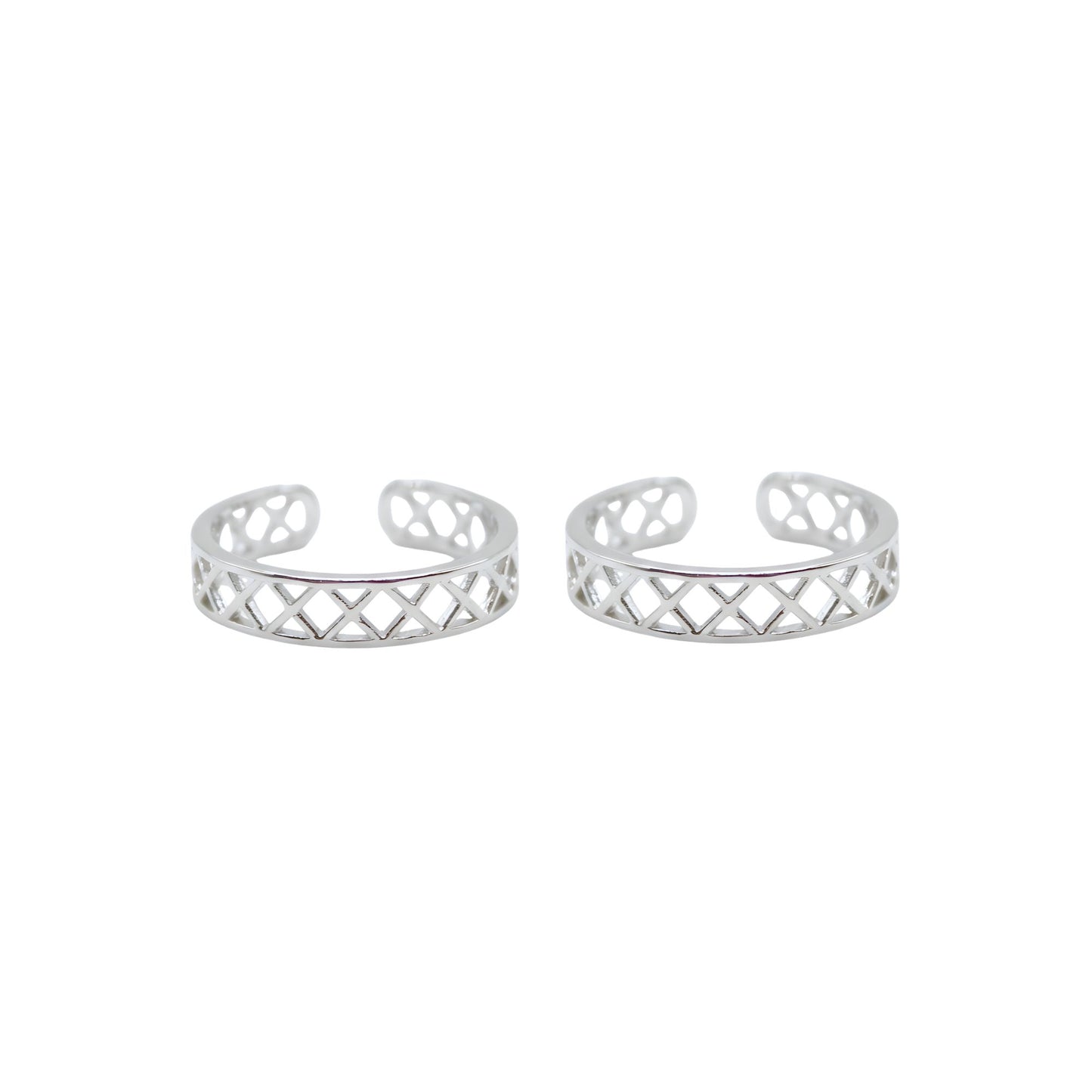 Silver Criss Cross Band Toe Ring |Chandi Ki Bichiya