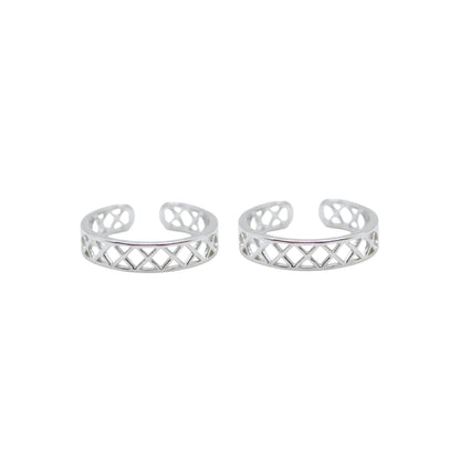 Silver Criss Cross Band Toe Ring |Chandi Ki Bichiya