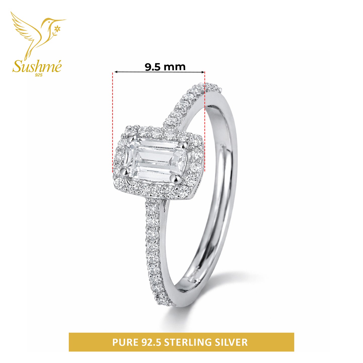 Silver Celeste Solitaire Ring