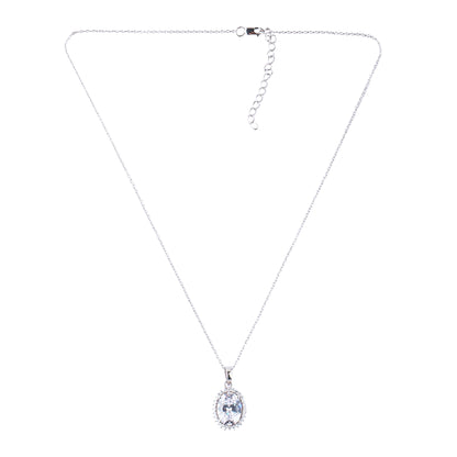Silver Myra Mirror Solitaire Pendant Necklace