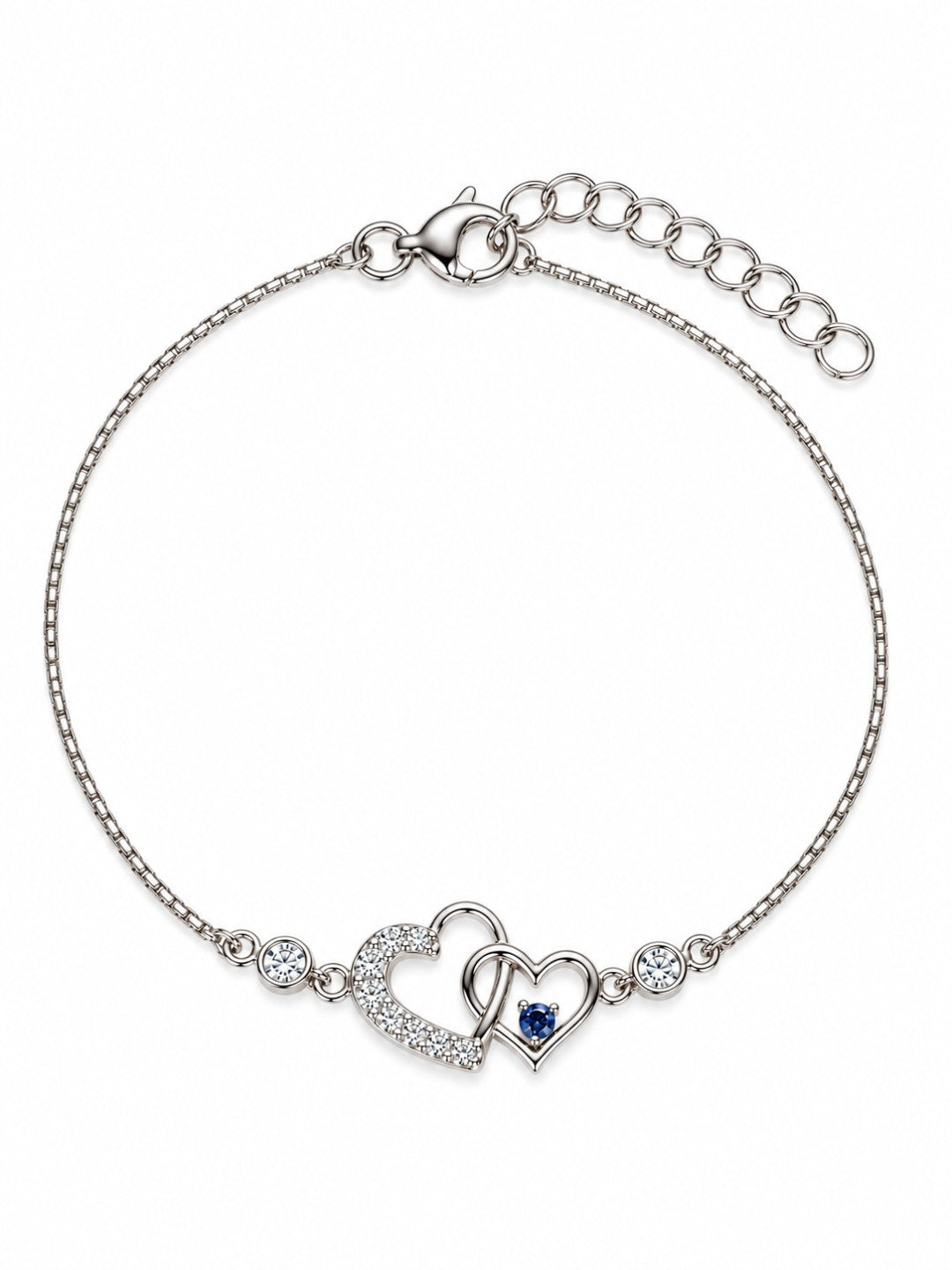 Twin Heart Chain Bracelet
