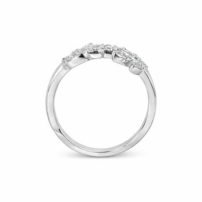 Silver Leaf Loop Ring