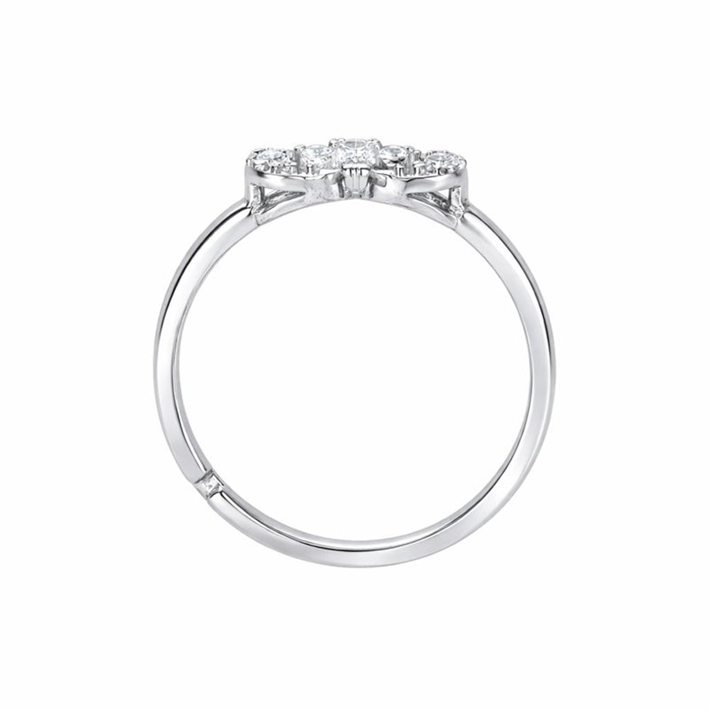 Silver infinity floral Ring