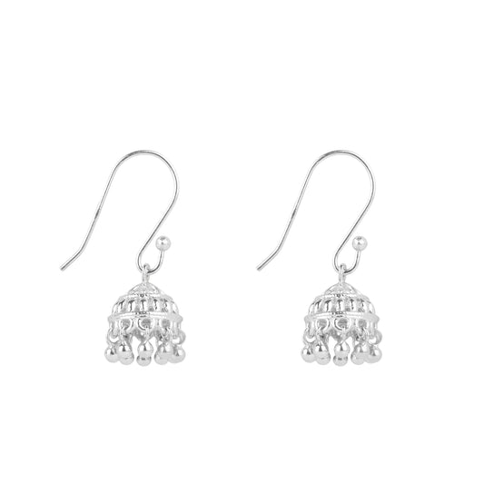 Silver Runjhun Jhumki Earring