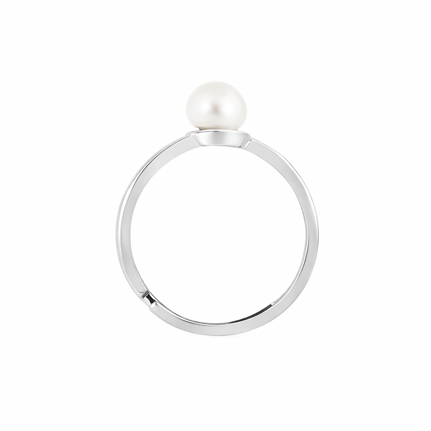 Silver Pearl Embrace Ring