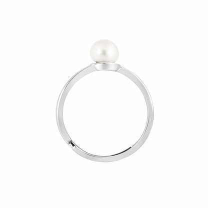 Silver Pearl Embrace Ring