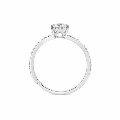 Silver Sparkle Solitaire Ring