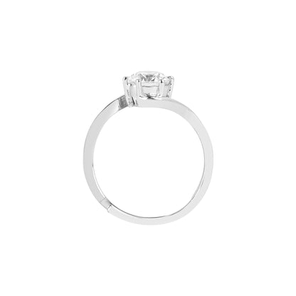 Silver Aerial Solitaire Ring